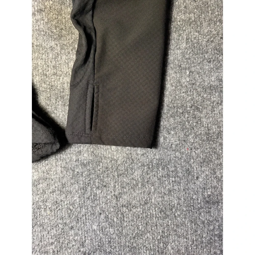 The North Face Mens Black Quarter Zip Grid Fleece Pullover NF0A5GAO Large